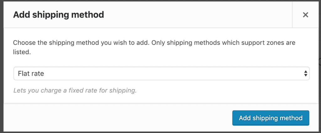 add flat rate shipping method