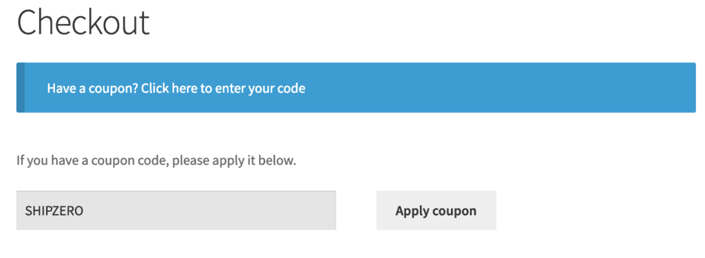 apply the coupon code