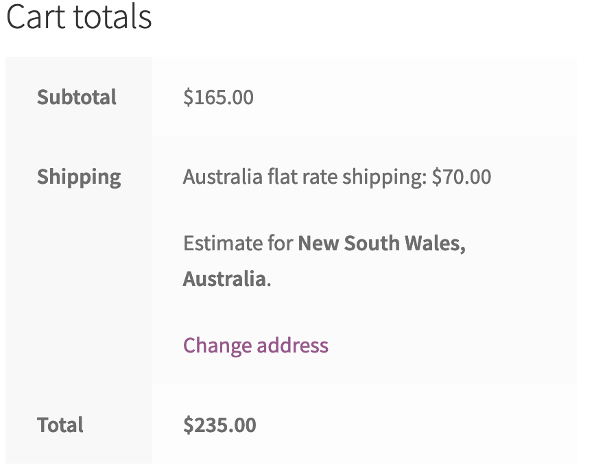 cart total changed after shipping calculation type changed