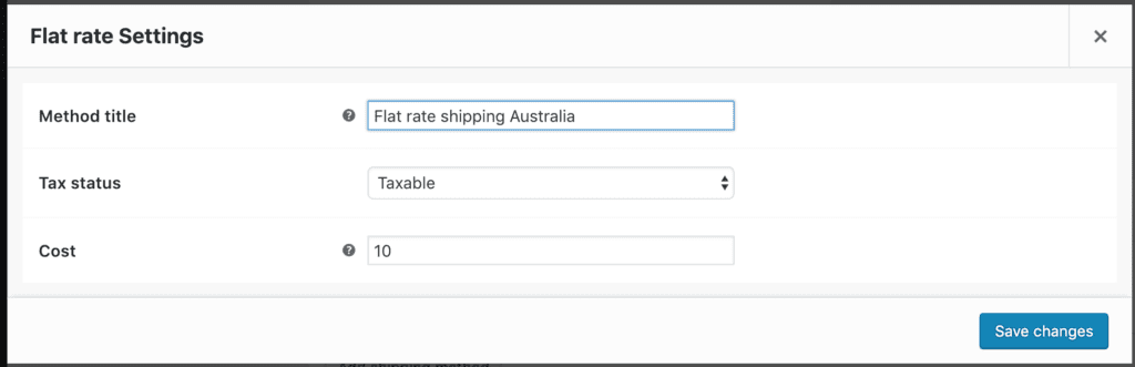 setup flat rate shipping fee for zone
