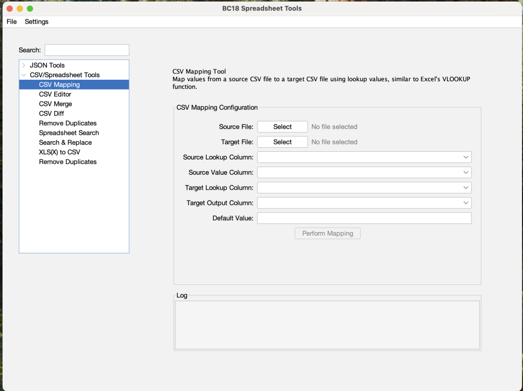 csv mapping